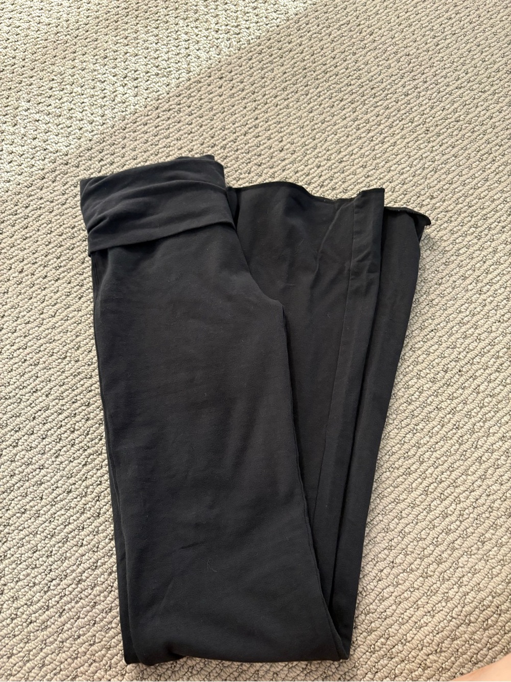SKIMS Black Fold-Over Waist Leggings